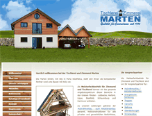 Tablet Screenshot of marten-zimmerei.de